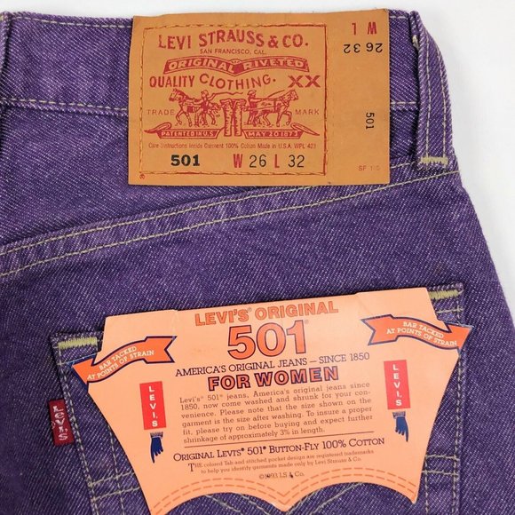 Levi's Purple Straight Leg Jeans - Picture 3 of 10